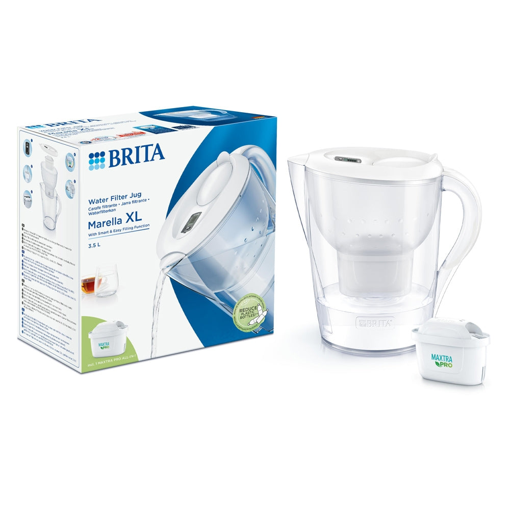 Carafe filtrante Marella XL blanche 3,5L dont 2,2L d