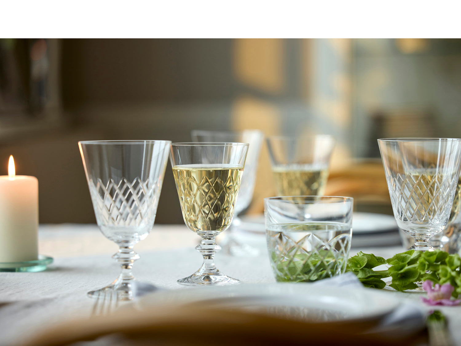 Verre à vin blanc Eaton en  Transparent Lyngby Glas - Mathon - 6