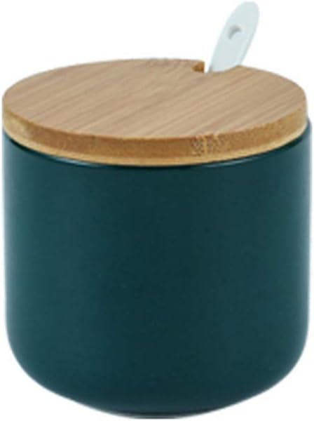 Pot à épices en céramique 260 ml avec couvercle bambou vert Vendos85 - Mathon