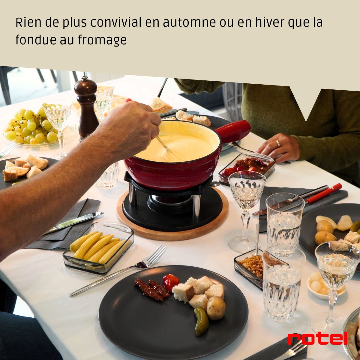 Service à fondue au fromage 6 personnes Rotel Swiss Tradition Rotel - Mathon - 9
