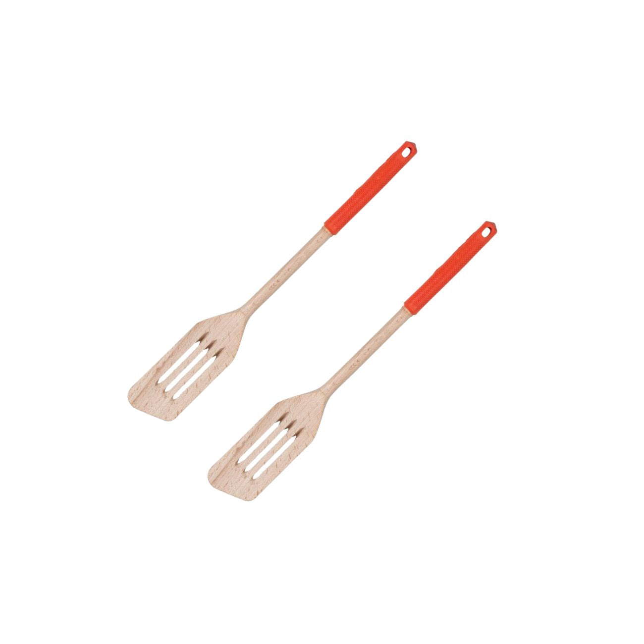 Ensemble de 2 Spatules de cuisine ajourée 34 cm  Wood Edition Fackelmann - Mathon - 1