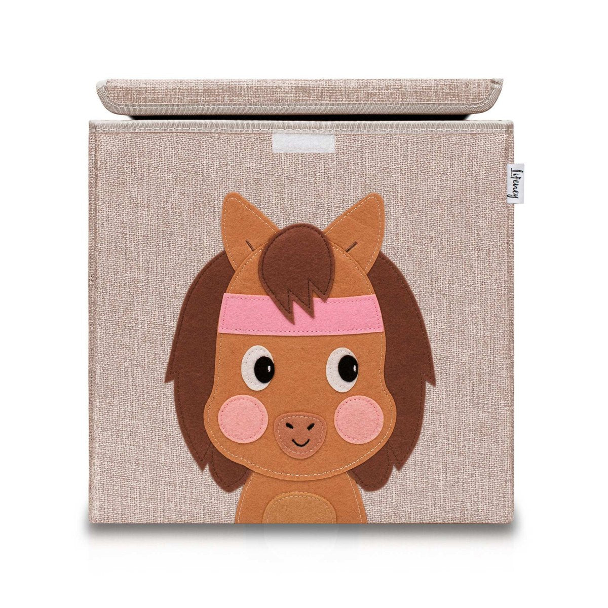Boîte de rangement en tissu pour enfant "cheval" avec couvercle, compatible Ikea Kallax Lifeney Fackelmann - Mathon - 1
