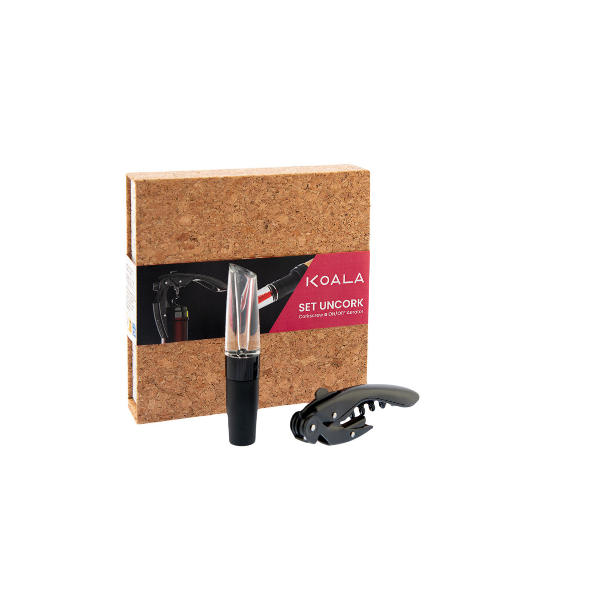 Uncork Noir - Coffret avec tire-bouchon High Tech et aérateur de vin Koala - Mathon - 1