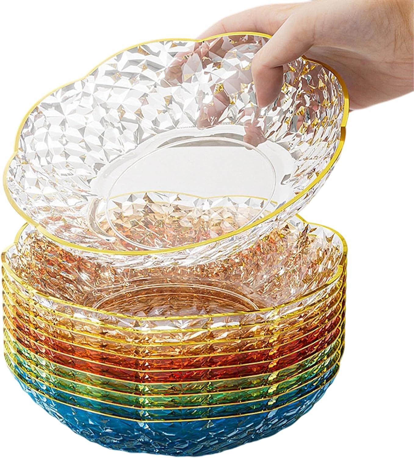 Assiettes réutilisables en plastique PET – lot pratique Vendos85 - Mathon