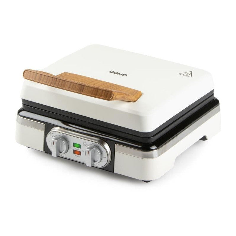 Gaufrier - Domo - Do9280w - 1520 W - 2 Gaufres Xl - Blanc Domo - Mathon - 1