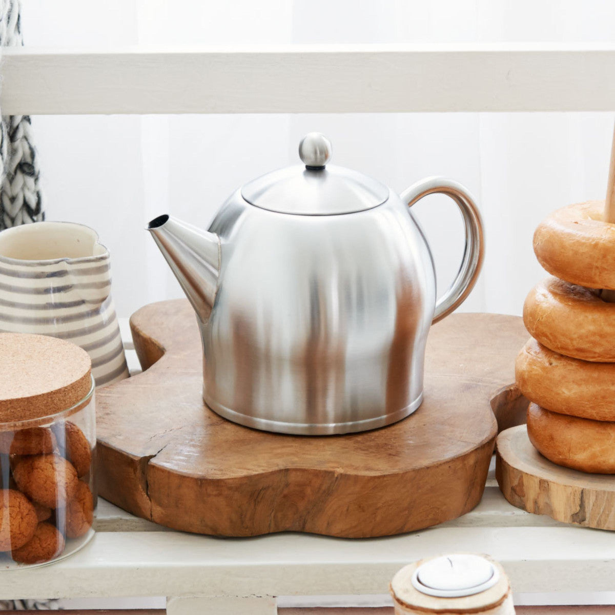 Minuet® - Théière Santhee 1.4 L en métal satiné Bredemeijer - Mathon - 4