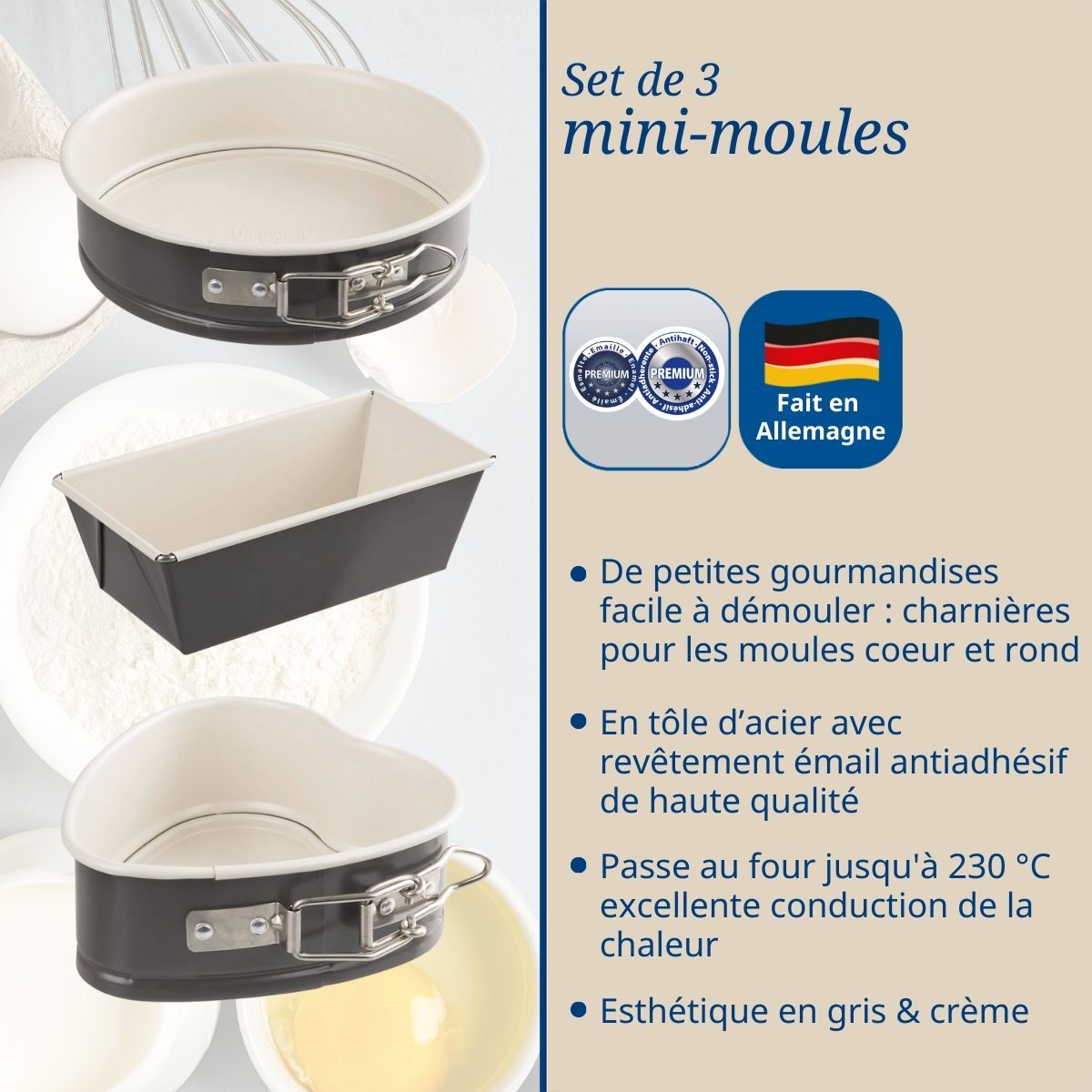 Set de 3 mini moules Dr Oetker Exclusive Dr. Oetker - Mathon - 3