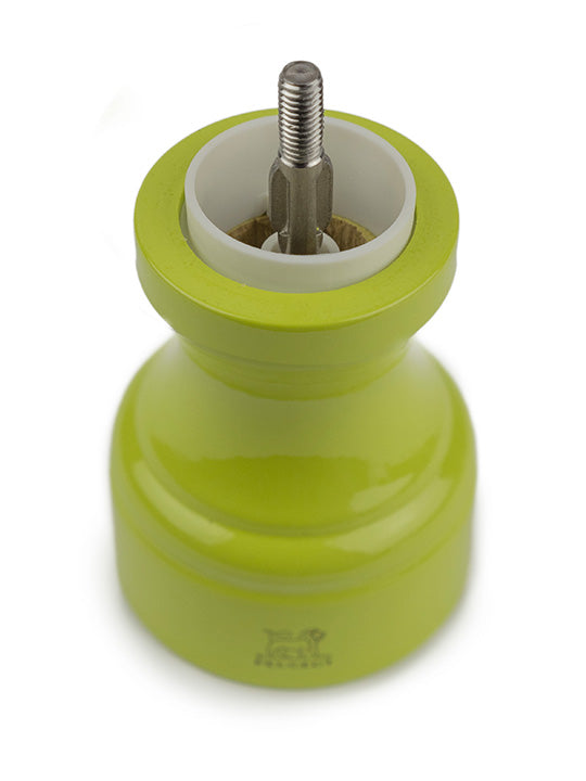 Bistro Moulin à sel manuel en bois laqué, pistache, 10 cm - 4" Peugeot - Mathon - 3