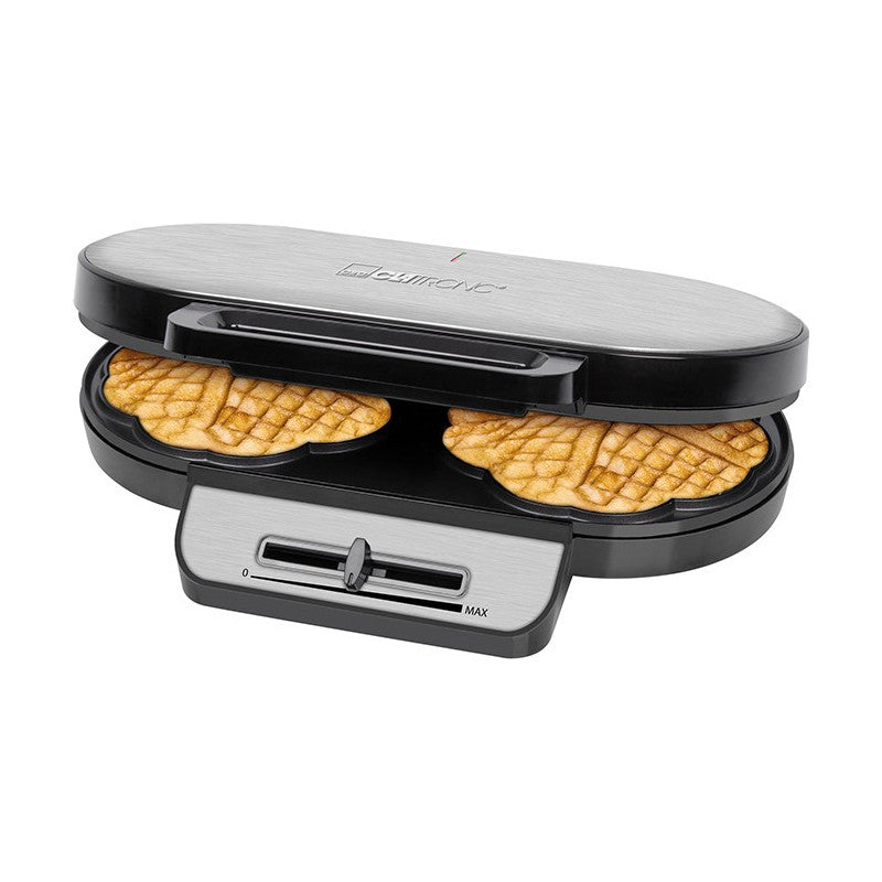 Gaufrier 2 plaques Caltronic WA 3745 Noir Clatronic - Mathon - 2