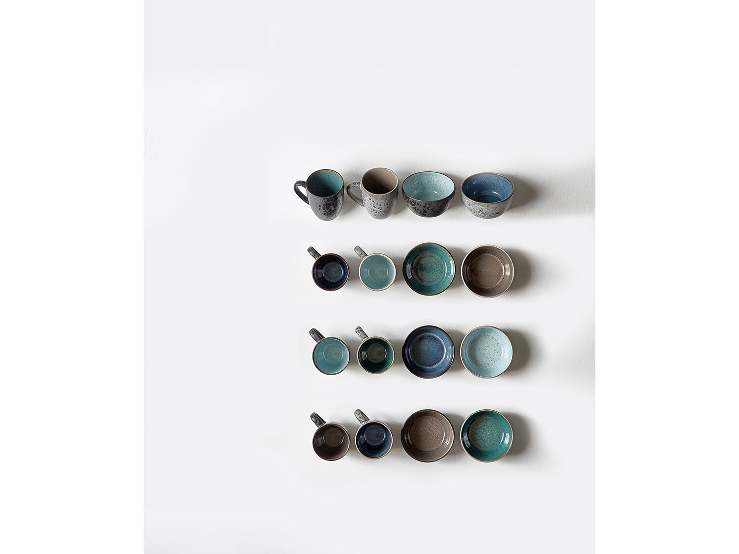 Set de 4 mugs GASTRO en grès Noir/foncé Bitz - Mathon - 4