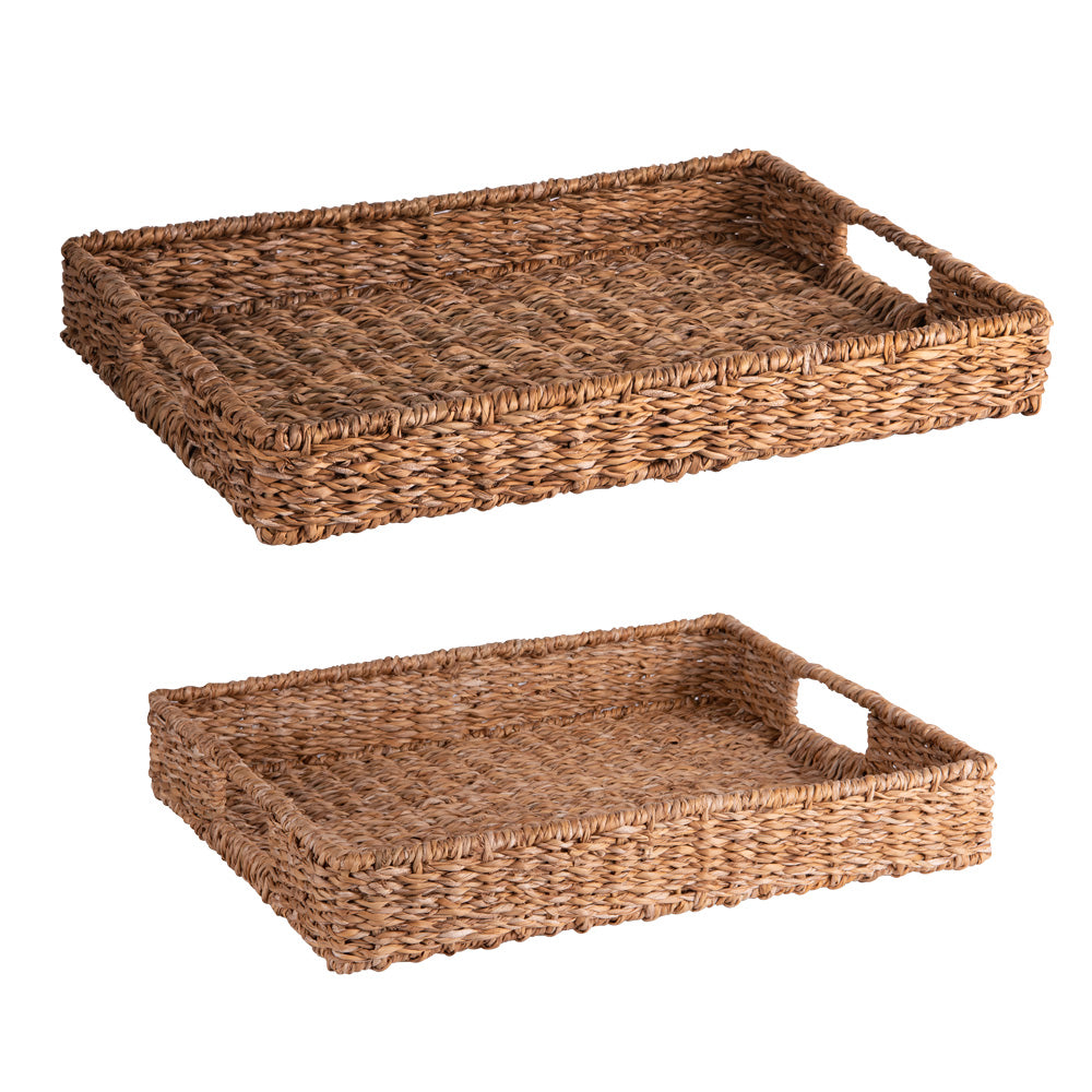 Set de 2 plateaux en jonc de mer Table passion - Mathon