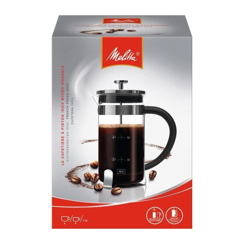 Melitta Cafetiere A Piston Premium En Verre Et Inox 8 Tasses Melitta - Mathon - 2