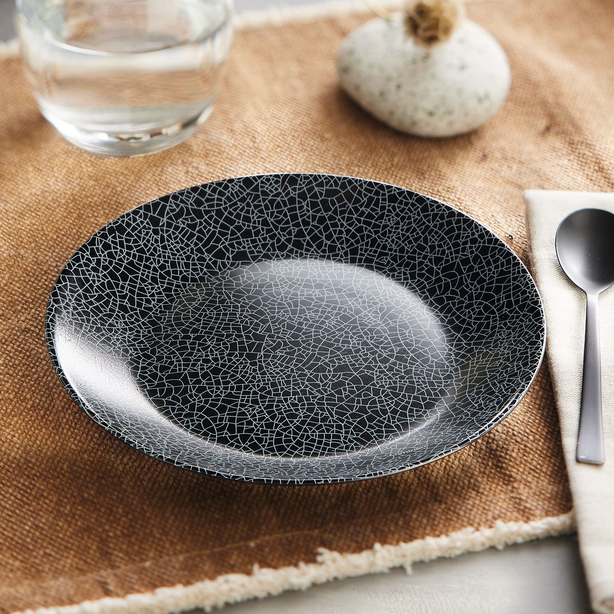 Assiette à dessert noire 18 cm Zoe Luminarc - Mathon - 4