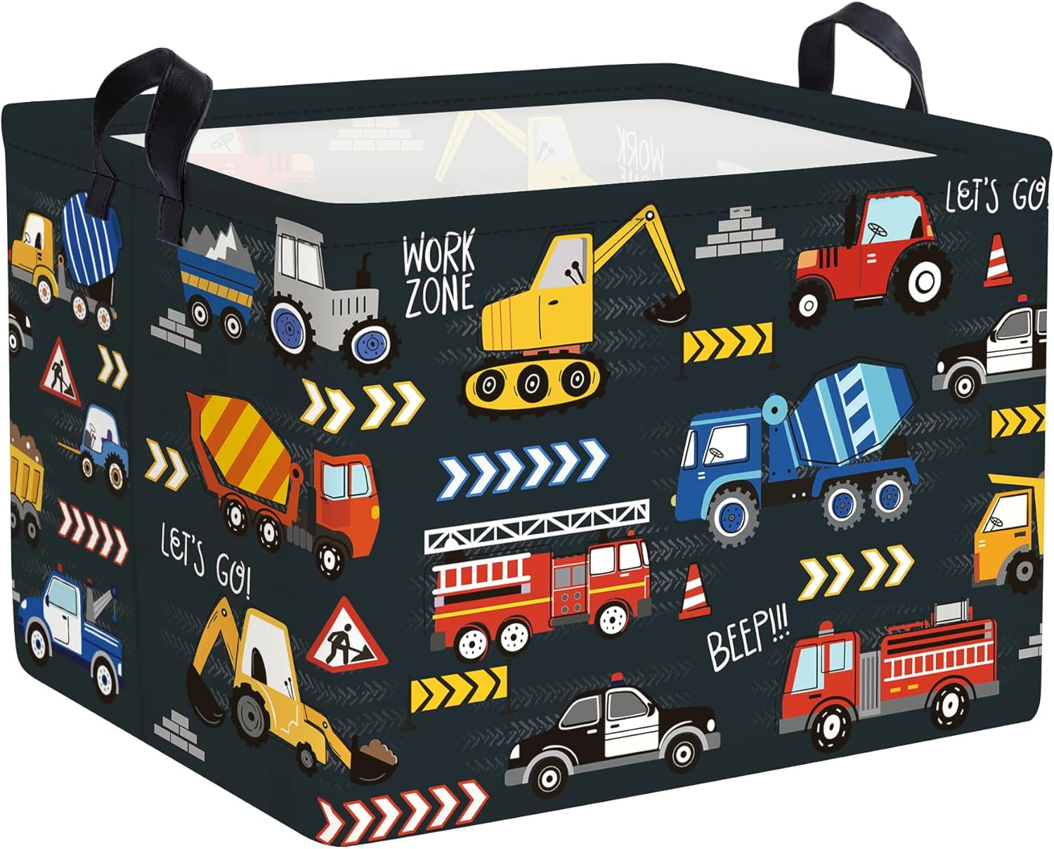 Panier à linge enfant Motif Camion Fire 36 L Vendos85 - Mathon