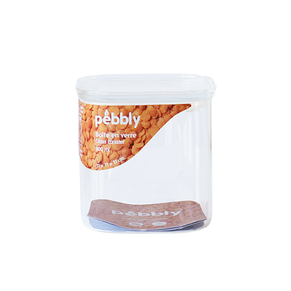 Boite carrée en verre 800ml Pebbly - Mathon - 2