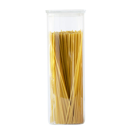 Boite carrée haute en verre 2200 ml Pebbly - Mathon - 1