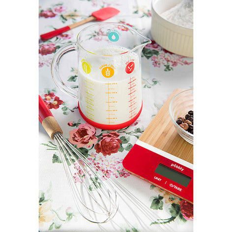 Pichet mesureur en verre et silicone 1 L Pebbly - Mathon - 1