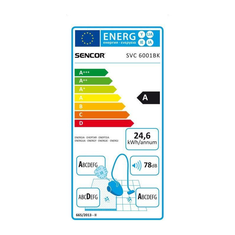 Aspirateur Traineau Avec Sac - Sencor - Svc 6001bk - Eue3 - 700 W - 78 Db - 3 L - Noir SENCOR - Mathon - 4