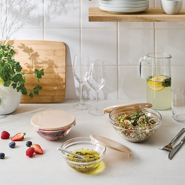 Set de 3 saladiers en verre avec couvercle Mathon - Mathon - 6