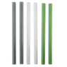Set de 6 pailles en verre grises, vertes et transparentes avec brosse de nettoyage 21,5 cm Point Virgule - Mathon - 1