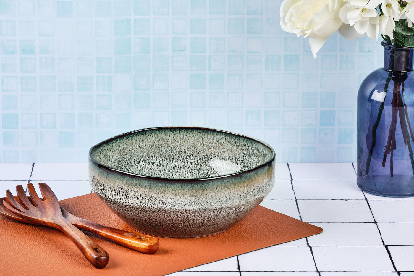 Lot de 1 saladiers en grès gris D22.5 Björn - Mathon - 2