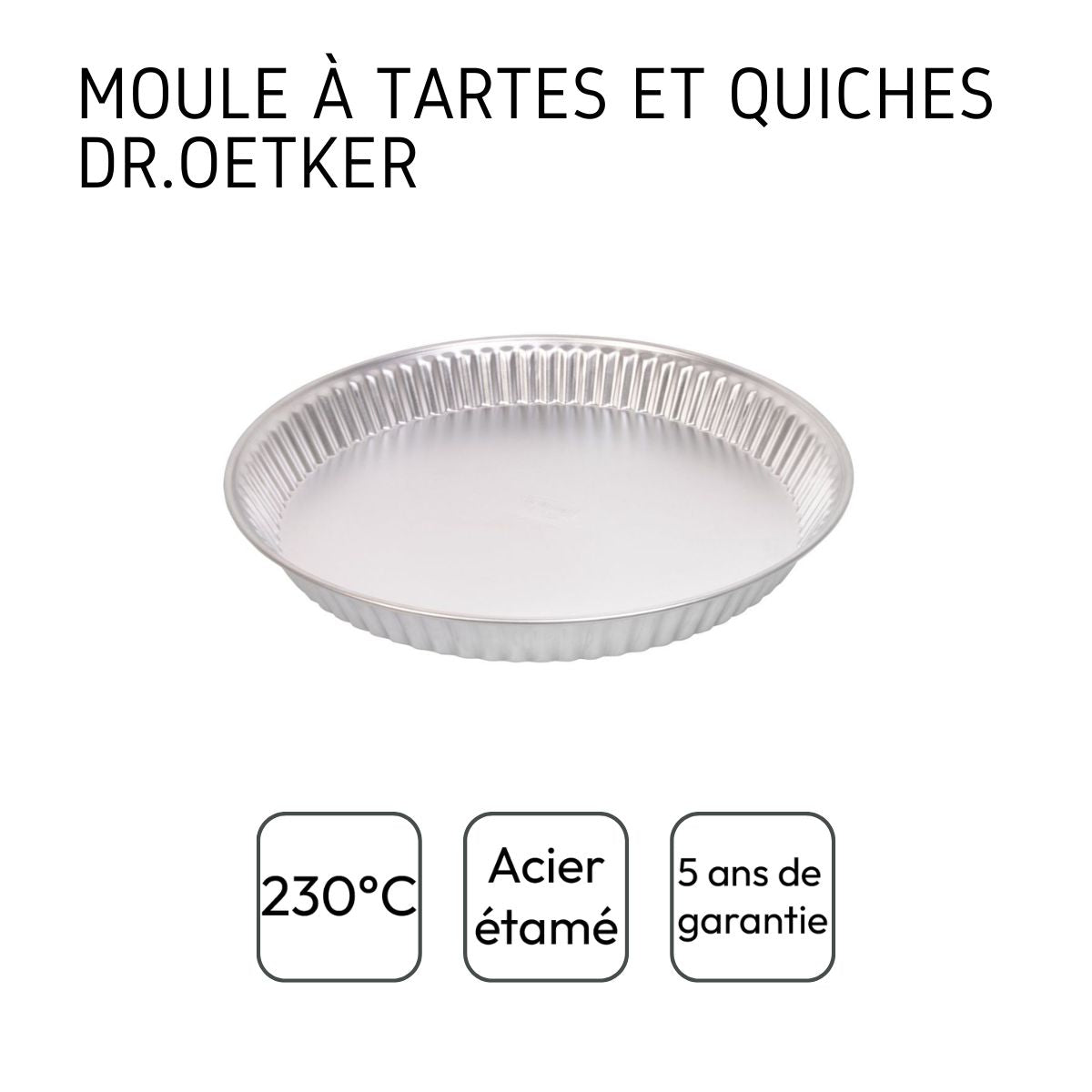 Ensemble de 2 Moules à quiche lorraine 30 cm Dr. Oetker Classics Dr. Oetker - Mathon - 4