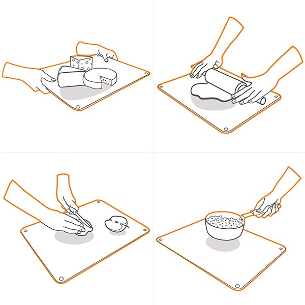 Planche de protection pour plaque de cuisson noire 57 x 50 cm Pebbly - Mathon - 4