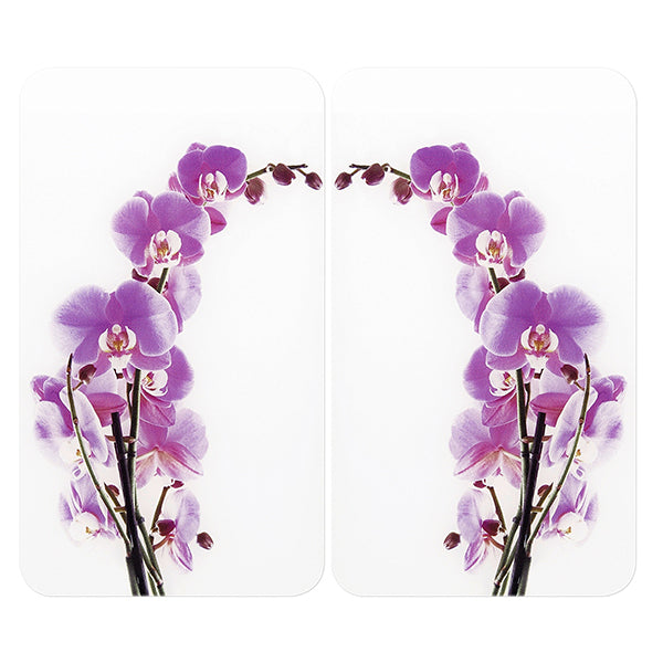 Set 2 couvre-plaques protection motifs Orchidée Wenko by Maximex - Mathon - 1
