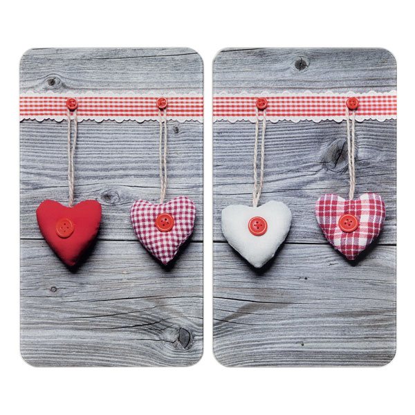Set 2 couvre-plaques protection motifs Coeurs Wenko by Maximex - Mathon - 2