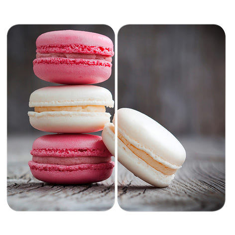 Set 2 couvre-plaques protection motif Macarons Wenko by Maximex - Mathon - 1