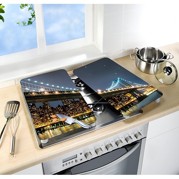 Set 2 couvre-plaques protection motif Brooklyn Wenko by Maximex - Mathon - 1