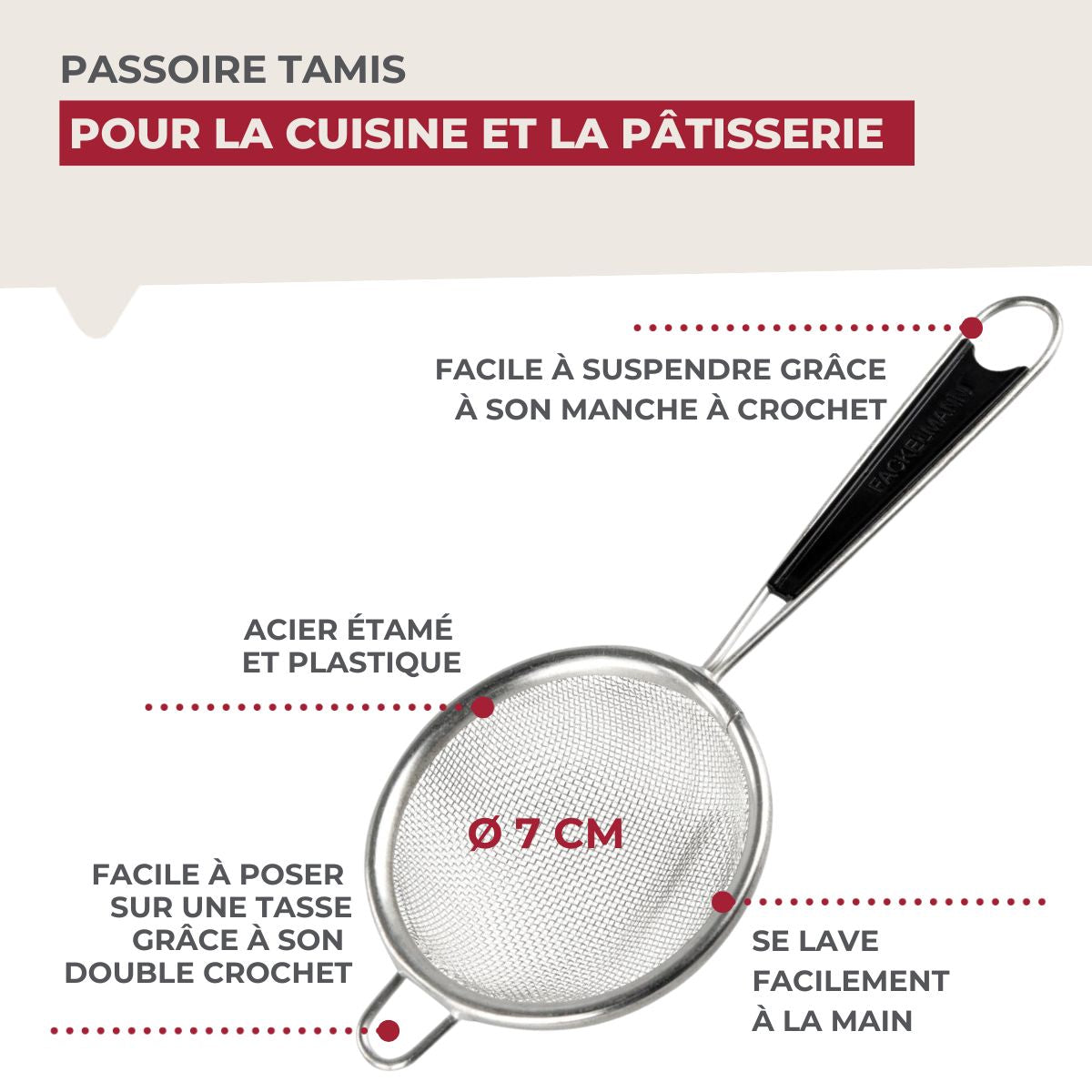 Petit chinois 7 cm de diamètre Fackelmann - Mathon - 6