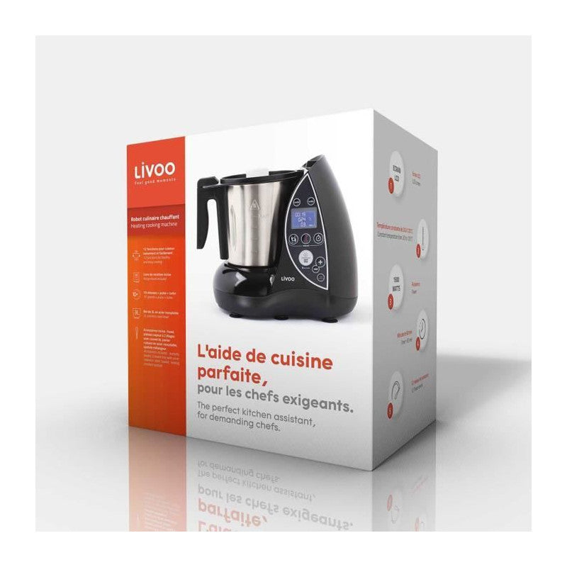 Livoo Dop142n Robot Culinaire Chauffant - Noir Et Métal Livoo - Mathon - 6