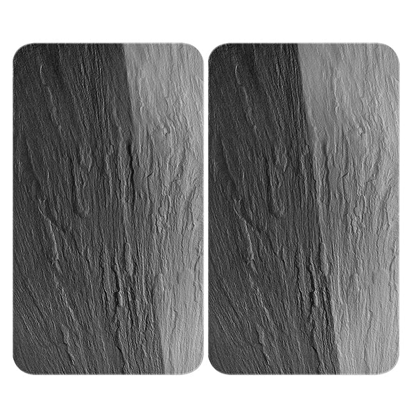 Set 2 couvre-plaques protection en verre motifs Ardoise Wenko by Maximex - Mathon - 1