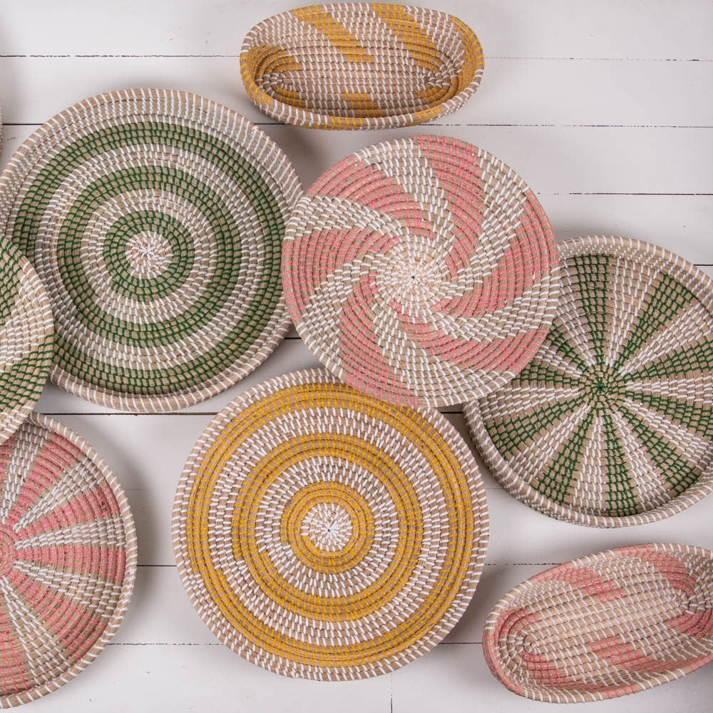 Set de 2 plateaux jonc mer rose Table passion - Mathon - 3