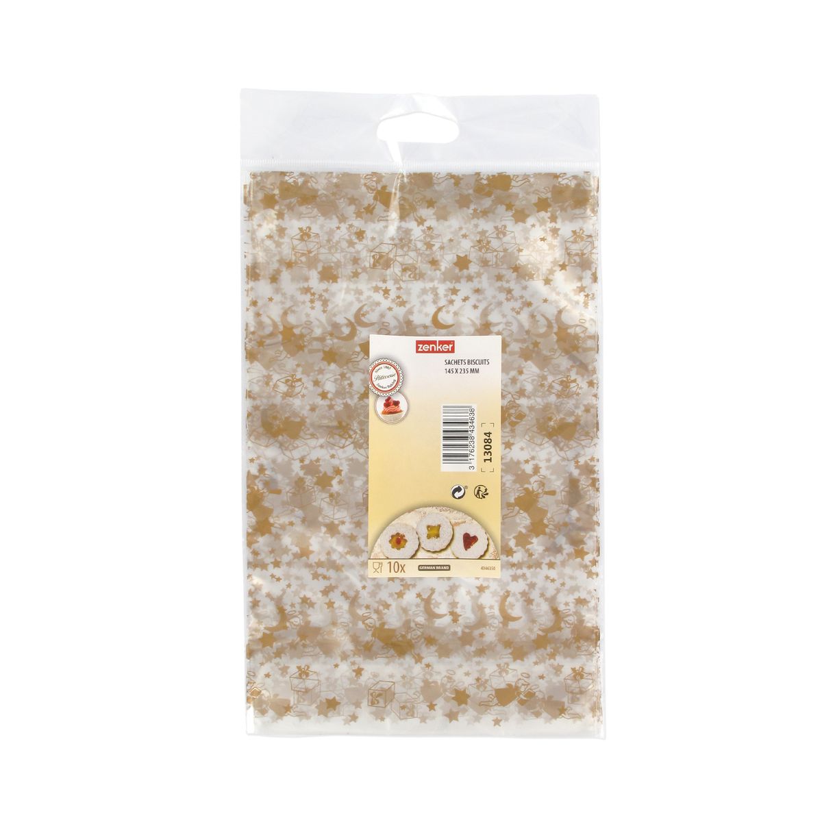 Lot de 10 sachets biscuits de noël doré Zenker Zenker - Mathon - 5