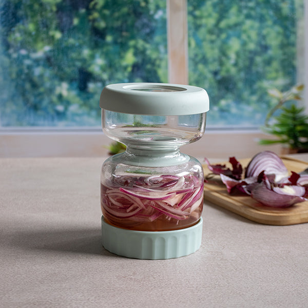 Bocal à cornichons en verre avec séparateur silicone 750 ml Pebbly - Mathon - 4