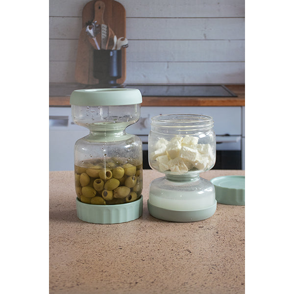 Bocal à cornichons en verre avec séparateur silicone 750 ml Pebbly - Mathon - 5
