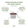 Presse-agrume manuel avec pichet gradué en verre 500 ml Pebbly - Mathon - 3