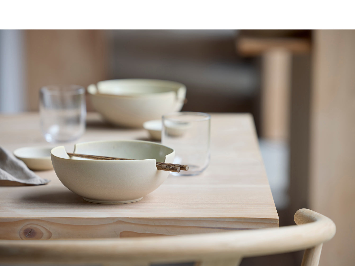 Bol à ramen UMAMI, UMAMI en grès Beige doux Villa Collection - Mathon - 4