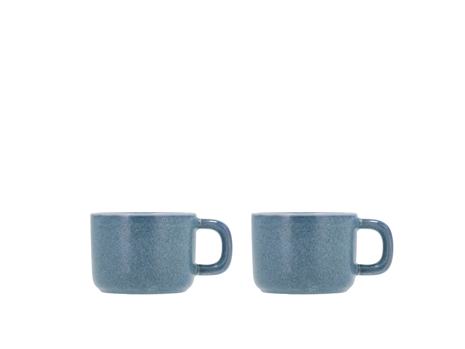Set de 2 tasses espresso FJORD en porcelaine Bleu Villa Collection - Mathon - 2