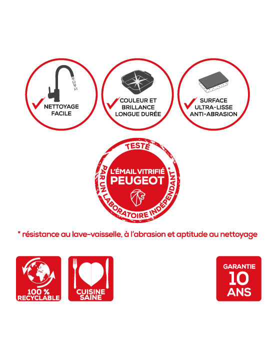 For You 2 Plats four céramique coeur rouge 13,5 cm Peugeot - Mathon - 2