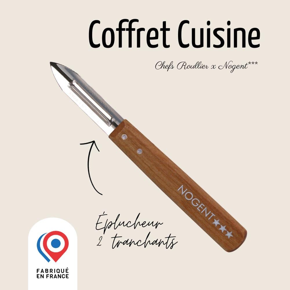 Coffret cuisine 4 couteaux cerisier des bois Nogent - Mathon - 4