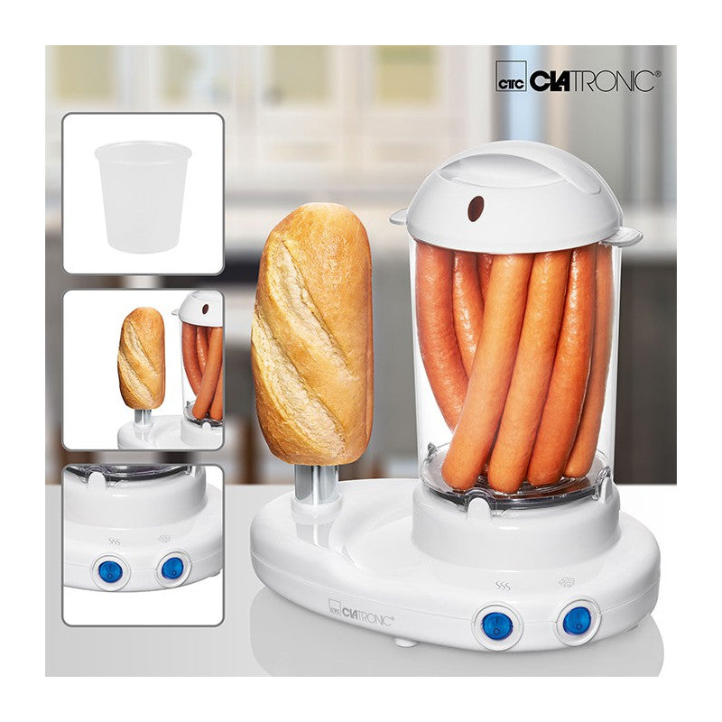 Machine à Hot Dog et Cuiseur à oeufs Clatronic HDM 3420 EKN Blanc Clatronic - Mathon - 3
