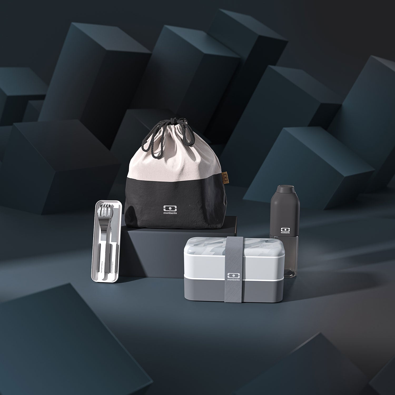 Lunch box 2 compartiments Original 1L Made in France Dimensions Monbento - Mathon - 5