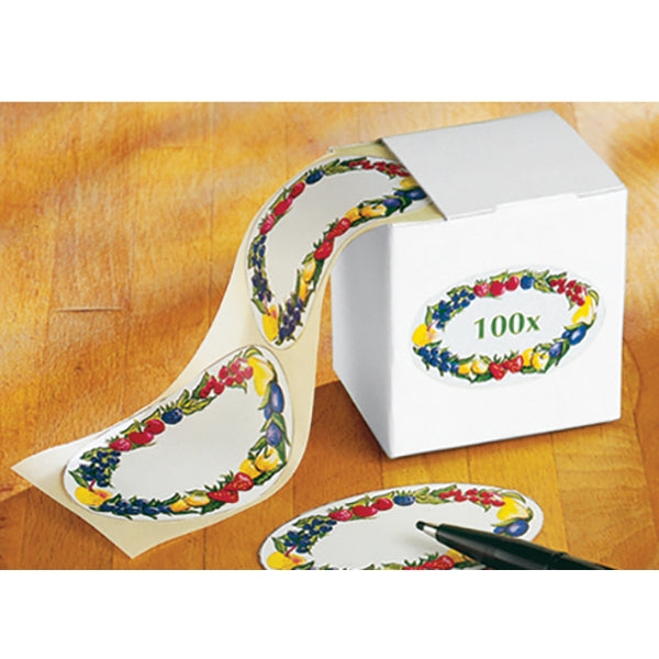 100 étiquettes autocollantes décor fruits Wenko by Maximex - Mathon - 1