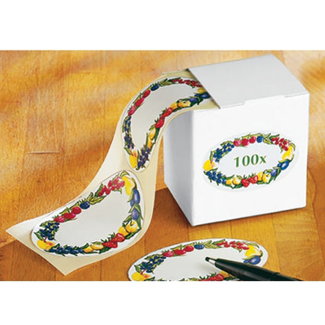 100 étiquettes autocollantes décor fruits Wenko by Maximex - Mathon - 1