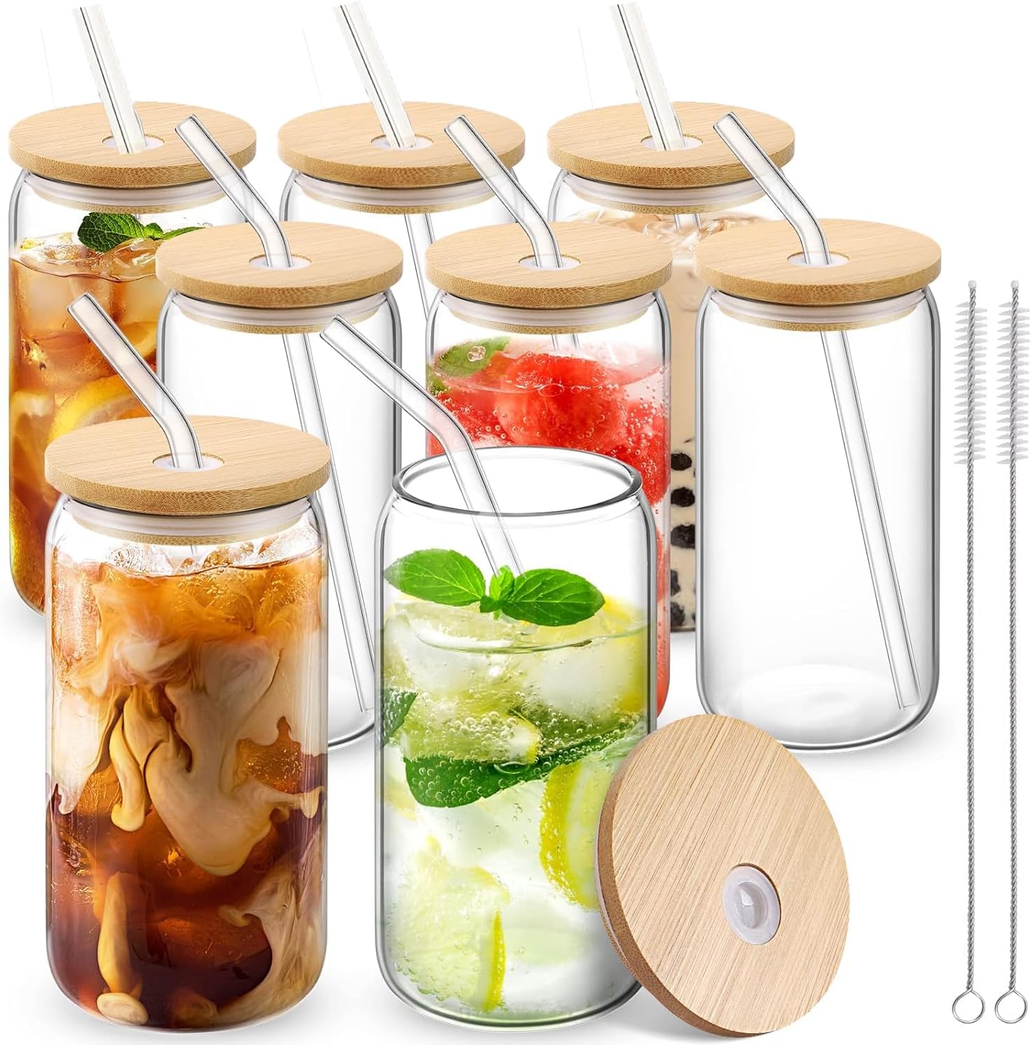 Ensemble 8 Verres à Smoothie avec Pailles et Brosses Vendos85 - Mathon