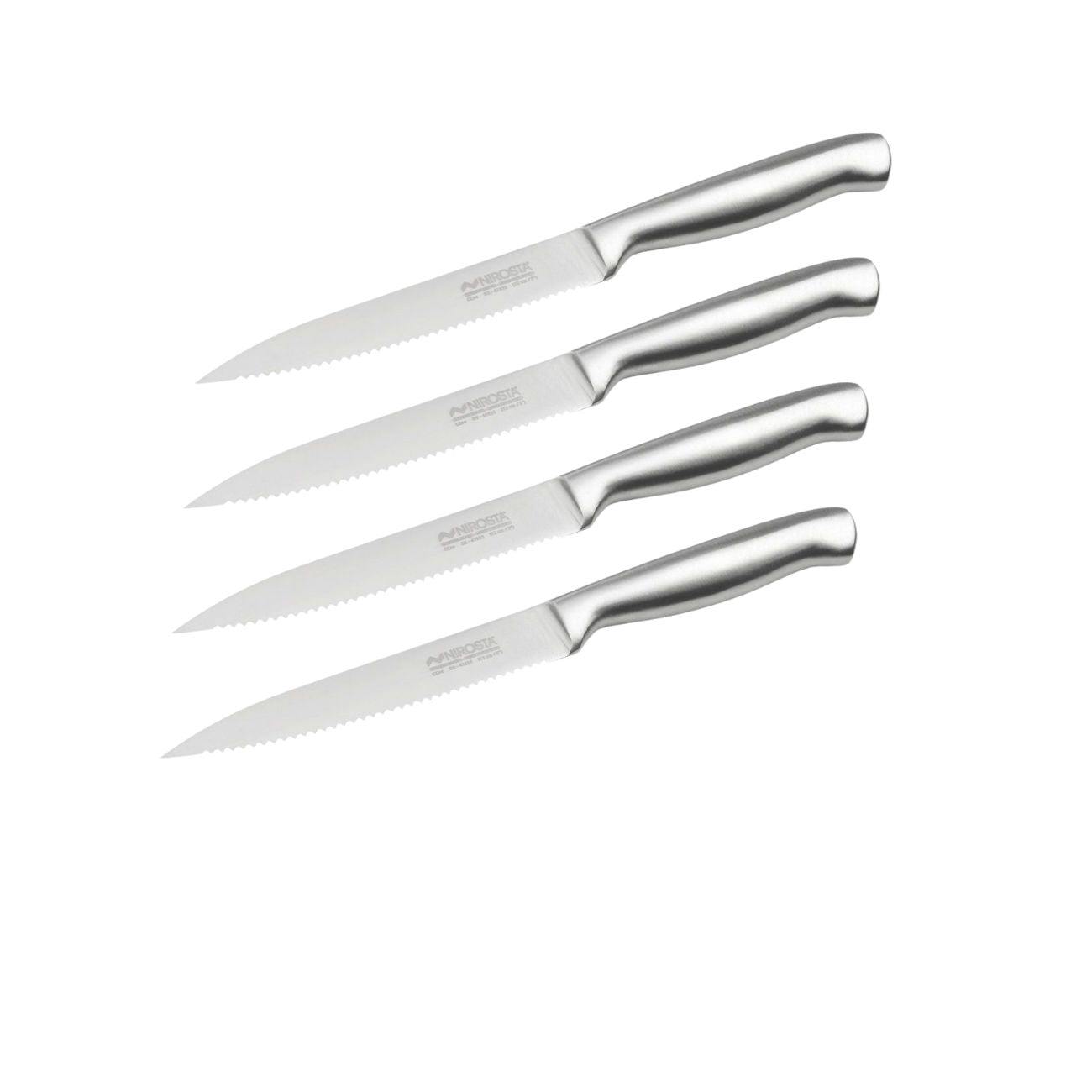Ensemble de 4 Couteaux de cuisine professionnel 24 cm lame crantée  Star Nirosta - Mathon - 1