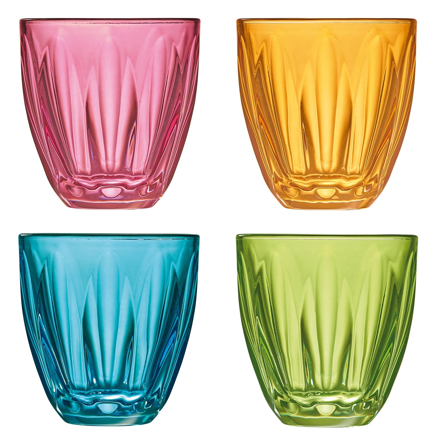 Coffret de 4 verres à eau  4 couleurs La Rochère - Mathon - 5
